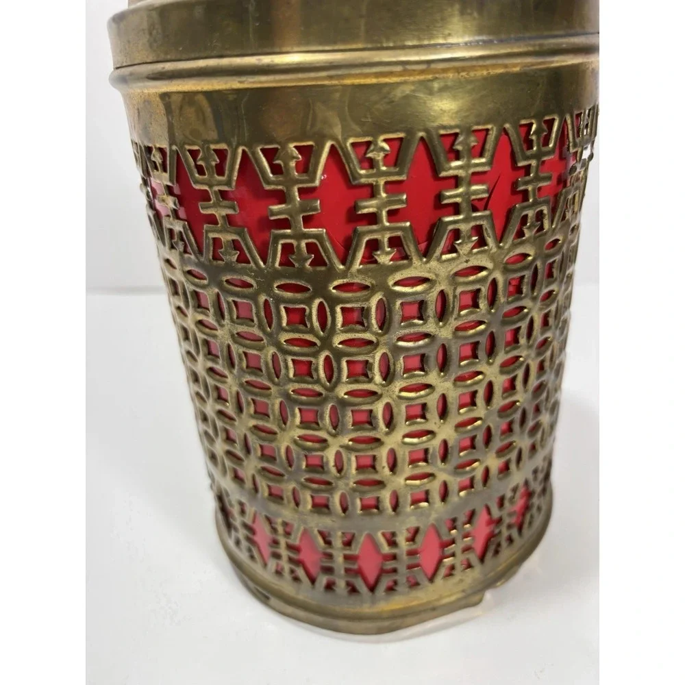 Vintage Brass Moroccan Moorish Hanging Pendant Lamp Incomplete